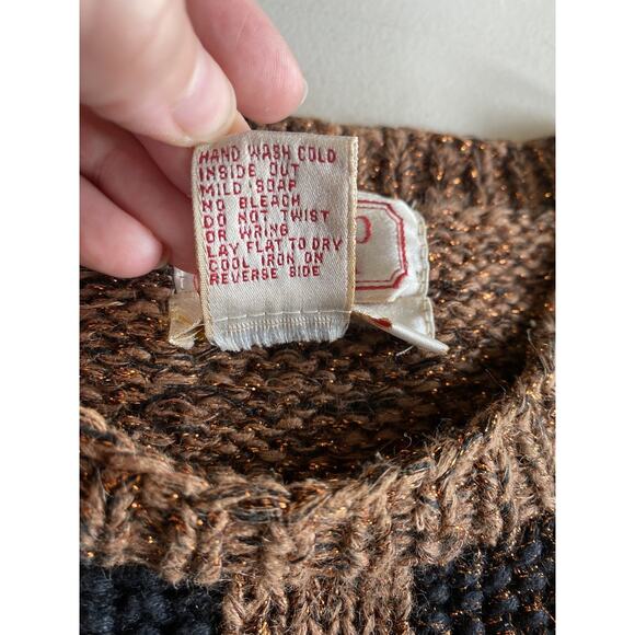 Pronto Moda Sweater Womens Medium Chunky Knit Granny Core Vintage Relaxed Fit - Picture 5 of 11